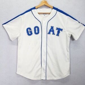 Track 23 Goat Greatest Baseball Jersey Men Size XL White and Blue